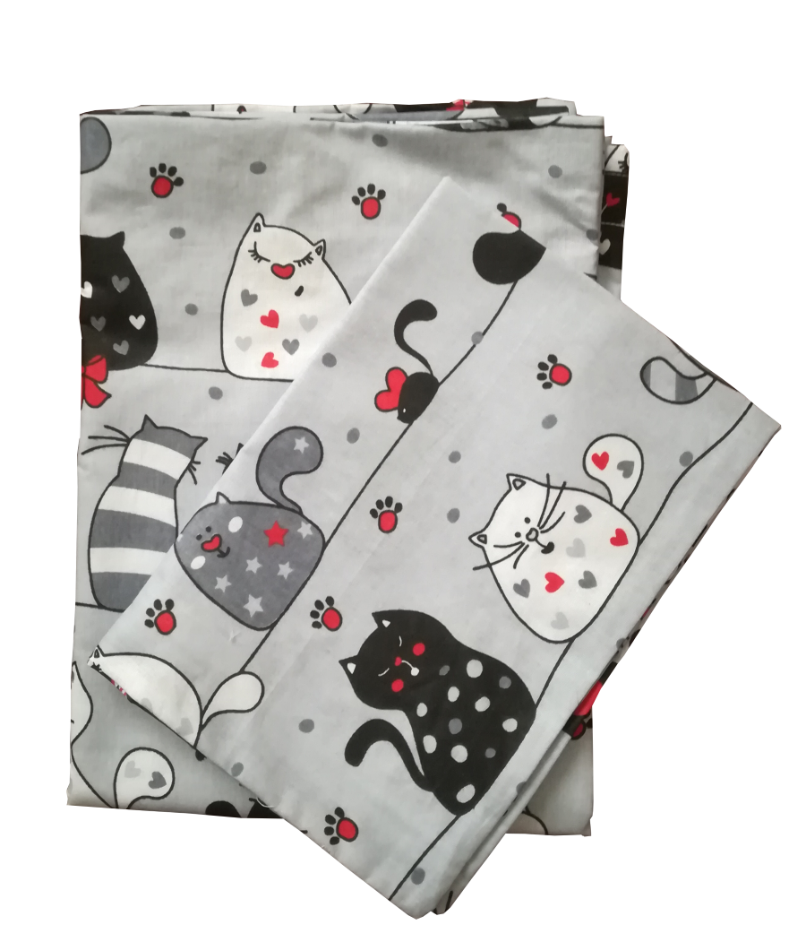 Pościel dziecięca 120 x 90 śmieszne koty