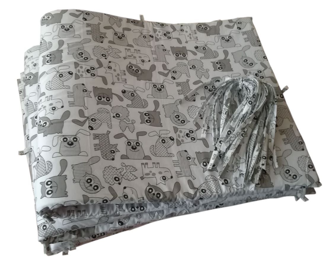 Ochraniacz do łóżeczka długość 360cm Zwierzaki